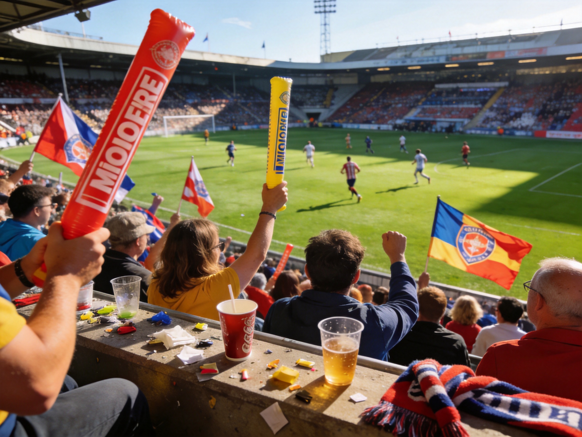 观众在体育场看台观看比赛，用于VSport体育观赛指南栏目配图